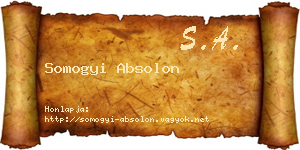 Somogyi Absolon névjegykártya
